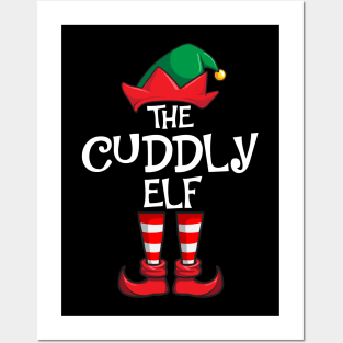 Cuddly Elf Matching Family Christmas Posters and Art